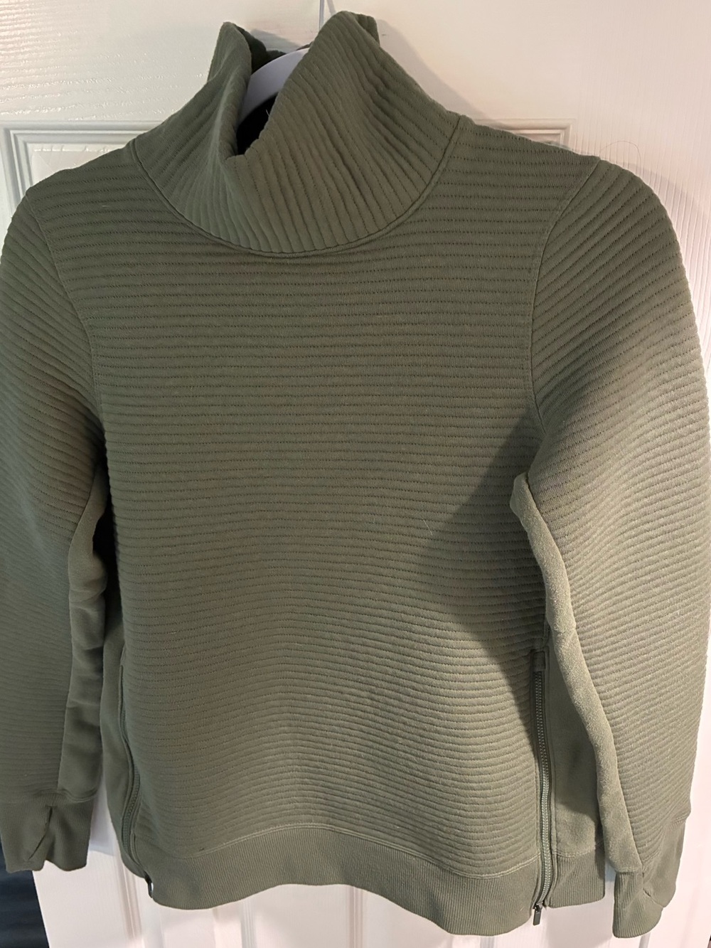 all in motion Olive Ribbed Turtleneck Pullover